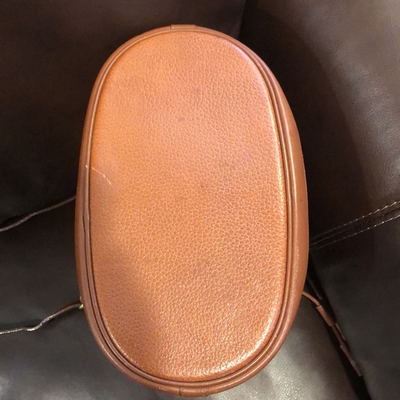 BURBERRYS Leather Bucket Drawstring Bag Nova Check Lining Authentic VTG - Picture 8 of 13